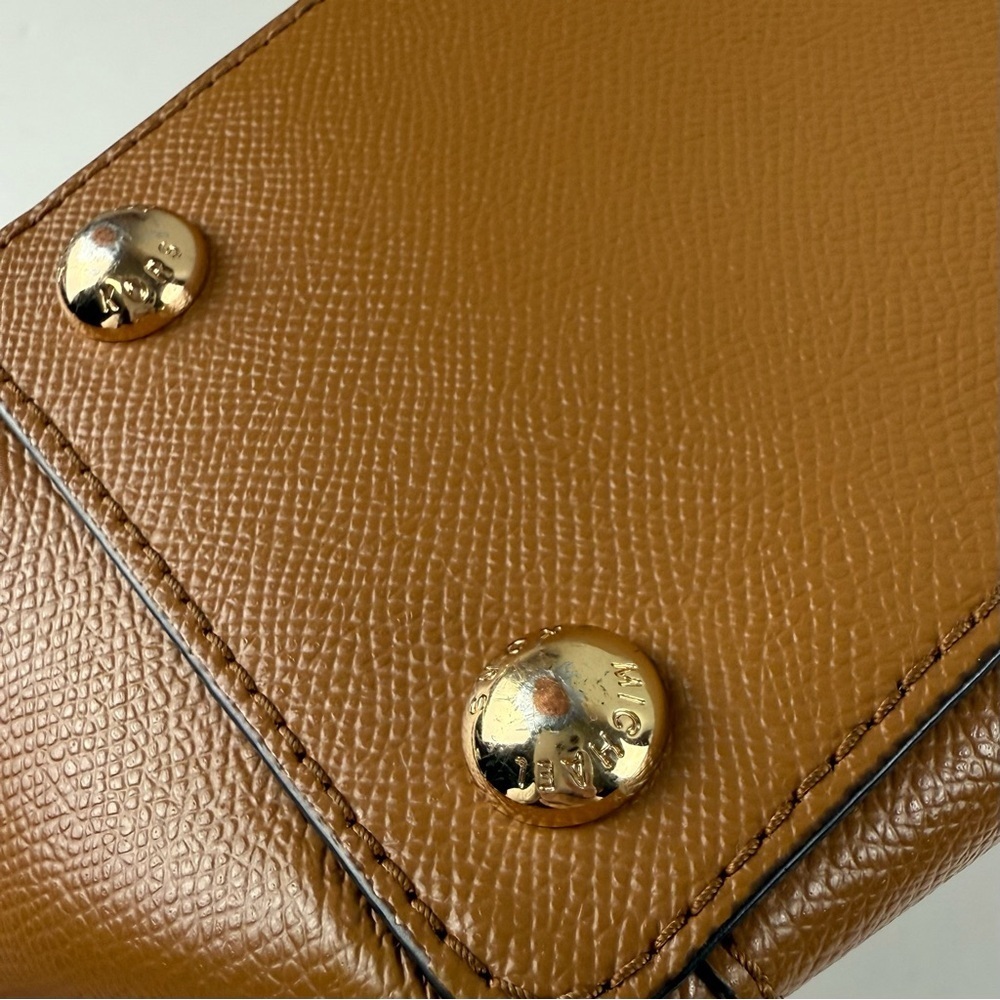 Michael Kors Purse Womens Large Brown Saffiano Leather Tote Bag - Picture 12 of 13